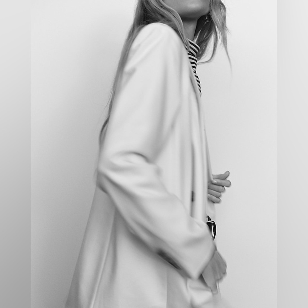 NWT J. Crew Relaxed Double-Breasted Blazer City Twill in Soft Ivory - Picture 5 of 13